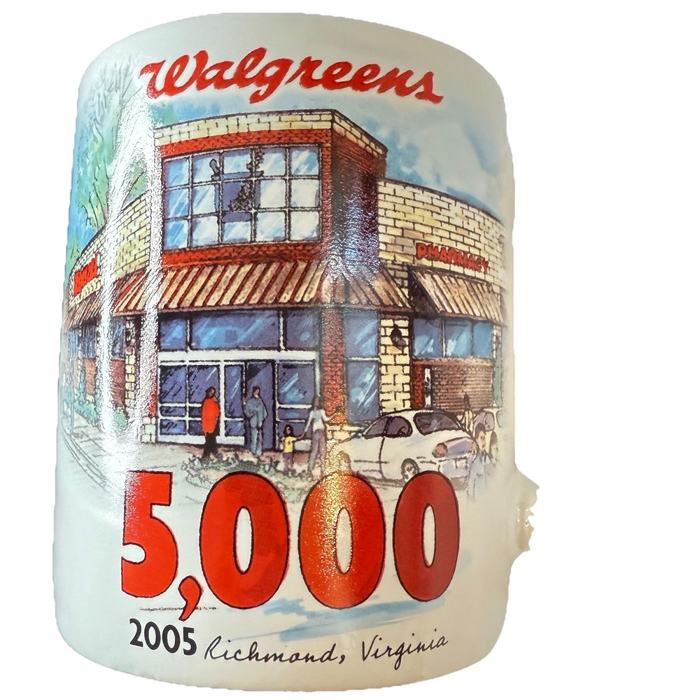 Walgreens 5000 Store Opening 2005 Commemorative Coffee Tea Cup Mug Richmond VA